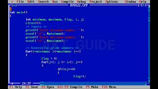 C Program to Generate Prime Numbers in Given Minimum to Maximum Ranges//Loop (for, while, do-while)