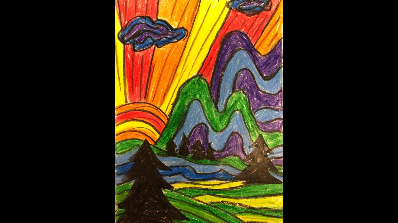 Warm and Cool Landscape- Level 2 - YouTube