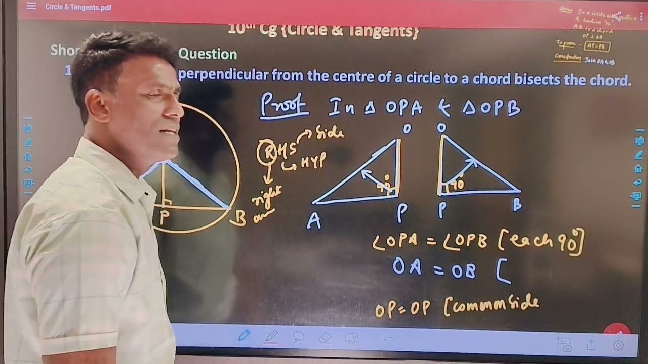 Circle class 10 cgboard Short answer type questions 