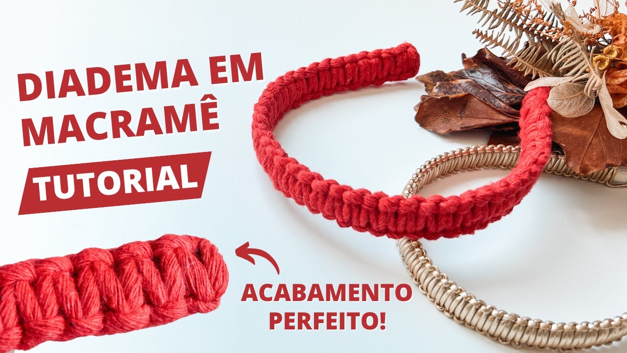 DIADEMA Ou TIARA Em MACRAMÊ FÁCIL | Tutorial Passo a Passo Para INICIANTES #DIY