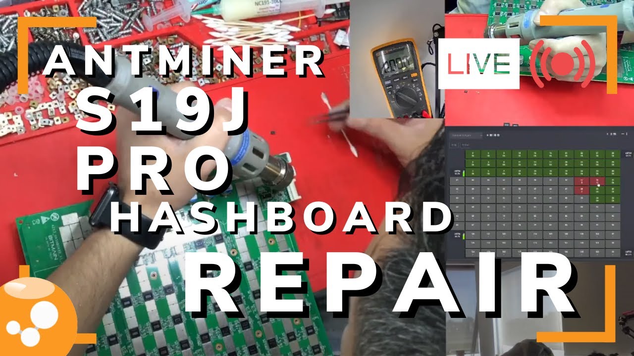 Antminer S19j Pro Hashboard Repair - Bitcoin ASIC Miner Repair LIVE - 009