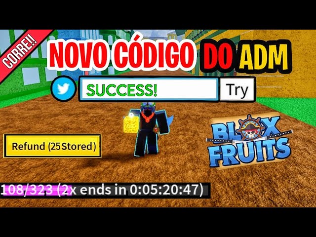 CORRE!! O NOVO BLOX FRUITS CHEGOU! UPDATE 20 NOVO CÓDIGO 2X DE