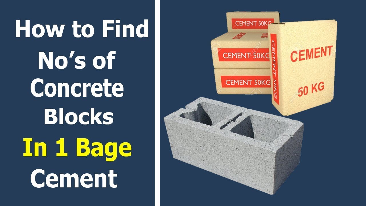 How to Find No's of Concrete Blocks in 1 Bag of Cement? - YouTube