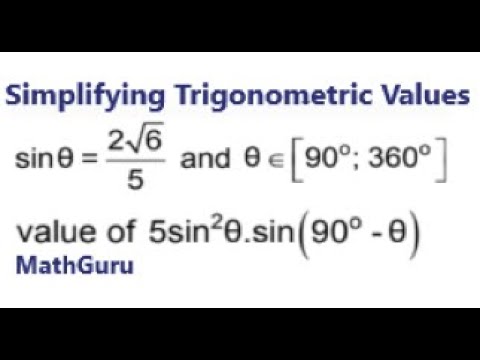 Simplifying Trigonometric Values | Example 7 - YouTube