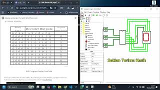 Tutorial (3-bit Binary to 7-Segment Decoder) di Logisim-Evolution Smart Display