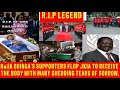 RAILA ODINGA'S SUPPORTERS AT JKIA AWAITING TO RECEIVE THE BODY OF FORMER PRIME MINISTER RAILA ODINGA