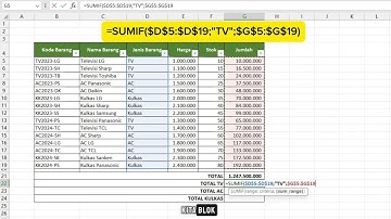Cara menggunakan fungsi SUMIF #excel #exceltutorial #exceltips #exceltricks