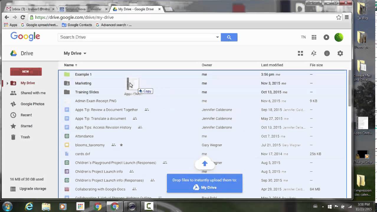 Can I drag and drop from Google Drive to my computer?
