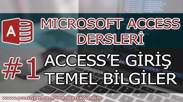 Access Dersleri 1: Tablolar, tablo ayarları ve veri girişi. Access giriş ve temel bilgiler.