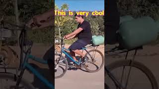 A bicycle assisted by compressed air #shorts