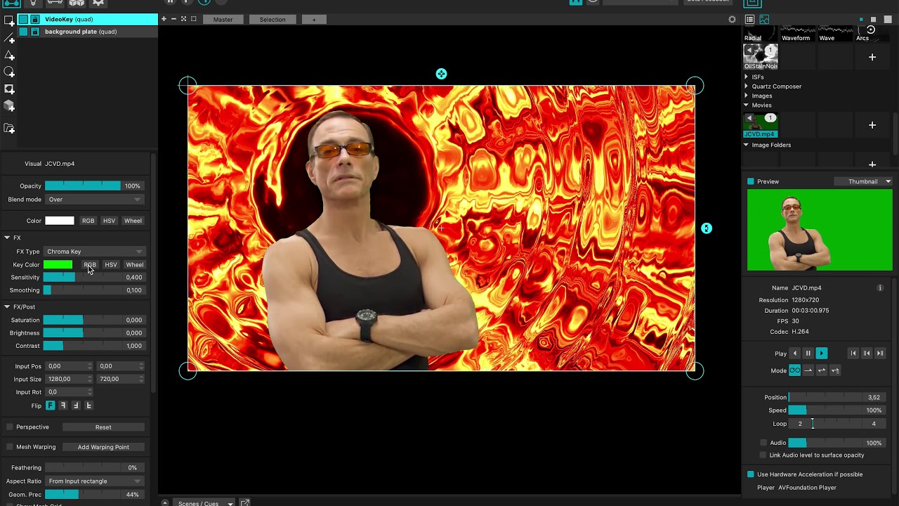 Green Screen Removal ChromaKey / MadMapper 4 YouTube
