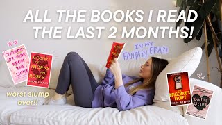 Every book i read in my WORST reading slump ever!! (Feb &amp; March reads)