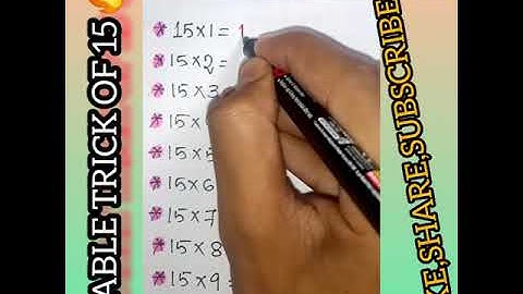 🔥Table Tricks of 15😲//#shorts//Vedic Math Magic//#short_tricks//#table_tricks