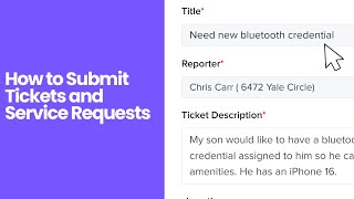 Resident Web Portal | How to Submit Tickets and Service Requests