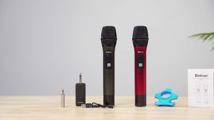 Bietrun Micro Karaoke sans Fil Bluetooth, UHF Microphone Dynamique