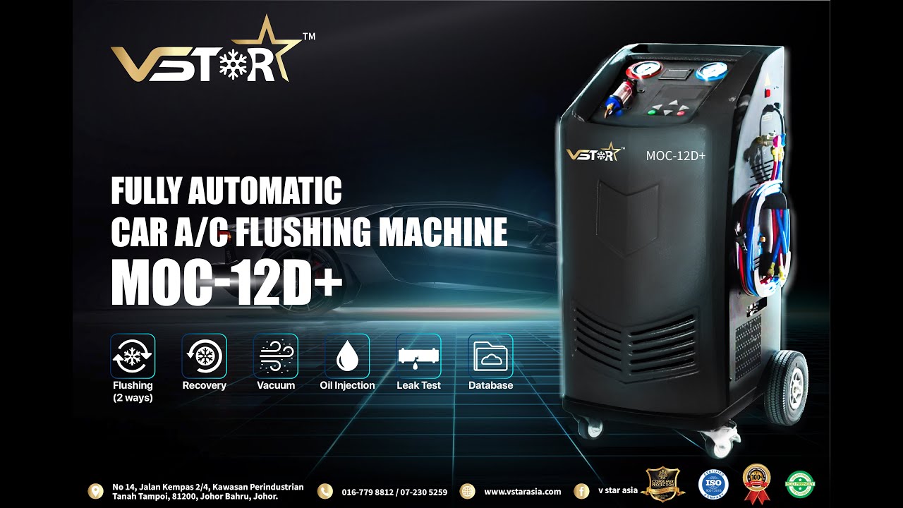 (Fully Auto) Car Aircond Flushing Machine MOC12D+ V Star Asia Sdn