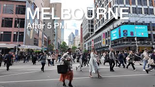 Rush Hour in Melbourne City CBD  Australia