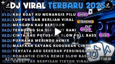 DJ TIKTOK TERBARU 2025 DJ TABOLA BALE VIRAL DJ RINDU AKU RINDU KAMU JADI SATU VIRAL TIKTOK 2025