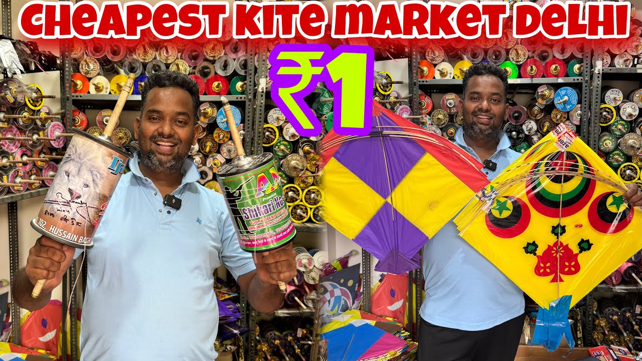 Cheapest Kite Market in Delhi | Wholesale Market | Deepak Kite Store | Branded Manjha | Maidani Kite