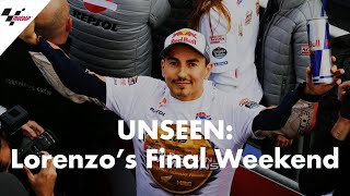 The unseen footage from Lorenzo's final weekend