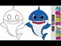 Baby Shark 🐋 How To Draw Baby Shark 🐋 Como Dibujar A Bebé Tiburón 🐋 Drawing Tutorial Step By Step