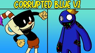 Fnf - Cuphead Vs Corrupted Blue V1 Rainbow Friends Vs Threefolding Knockout Netflix Edition