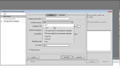Conexión de Dreamweaver a un Localhost