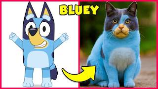 How Bluey Characters Look as CATS 💙😾 + Guess the Voice! 🔊 Bluey, Bingo, Socks, Chilli, Bandit
