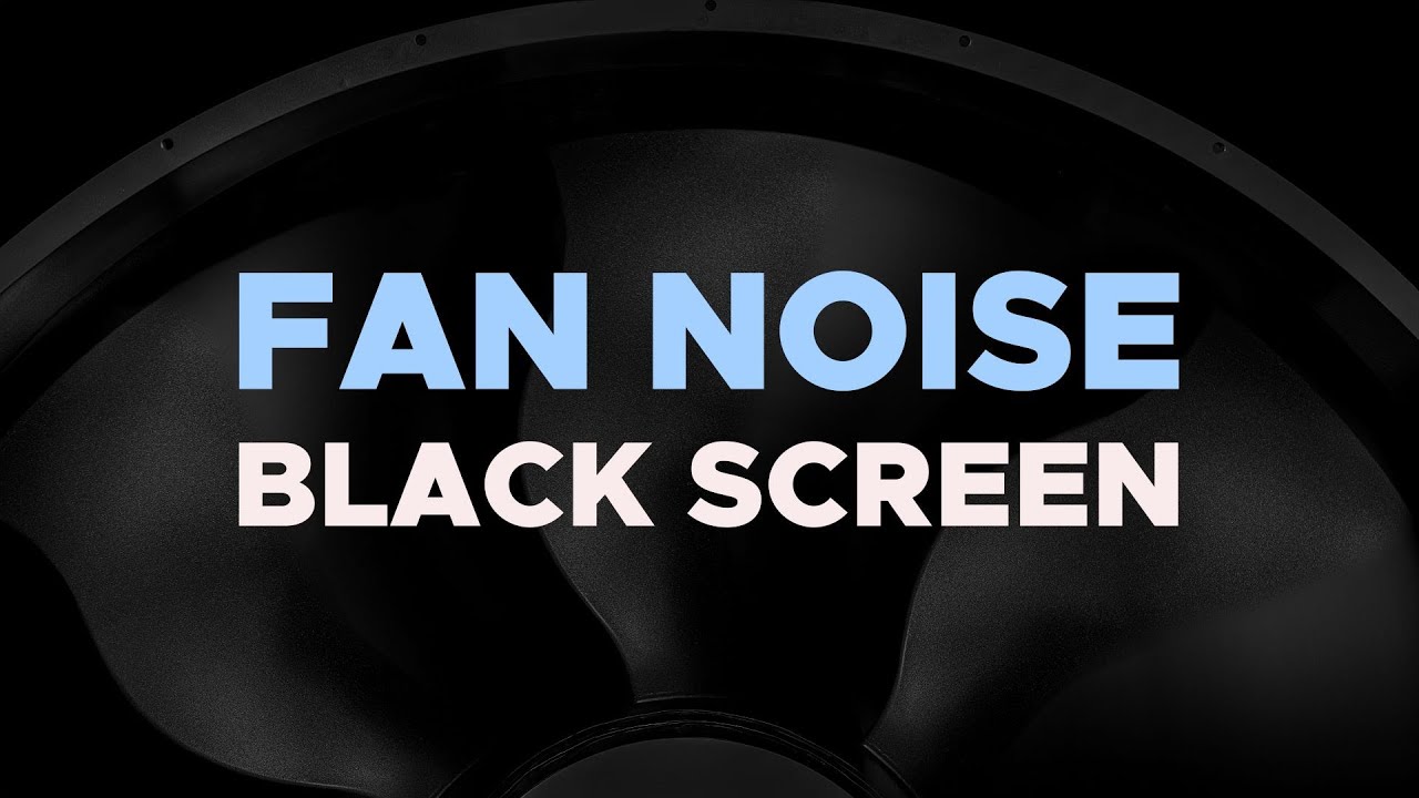 Fan Noise Black Screen | PERFECT Fan Sound for Sleep