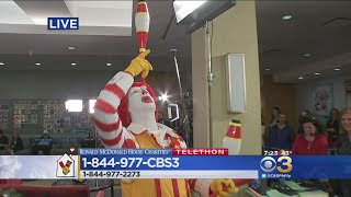 Ronald McDonald Juggles For Children At The Ronald McDonald House Telethon