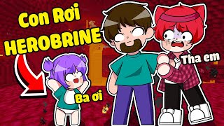 NABEE GIẢ LÀM CON RƠI HEROBRINE VÀ HÀNH TRÌNH ĐI TÌM BA DƯỚI ĐỊA NGỤC TRONG MINECRAFT*EM BÉ NABEE 👶😜