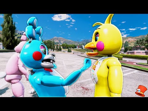 WHO IS THE BEST TOY ANIMATRONIC FIGHTER? (GTA 5 Mods FNAF RedHatter)