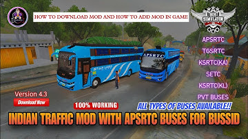 how to install Indian traffic mod for bus simulator Indonesia BUSSID|v4.3|ap bus #bussid#bussidmods