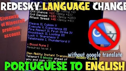 How To Change Redesky Language In English Without Google Translate || Best Hypixel Like Server