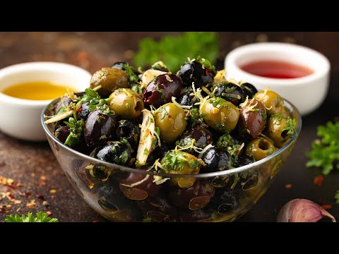 Marinated olives in 5 minutes