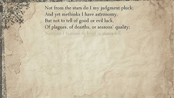 Sonnet 14: Not from the stars do I my judgment pluck