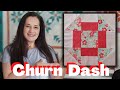 BLOCO PATCHWORK CHURN DASH | COMO FAZER BLOCO CHAVE INGLESA