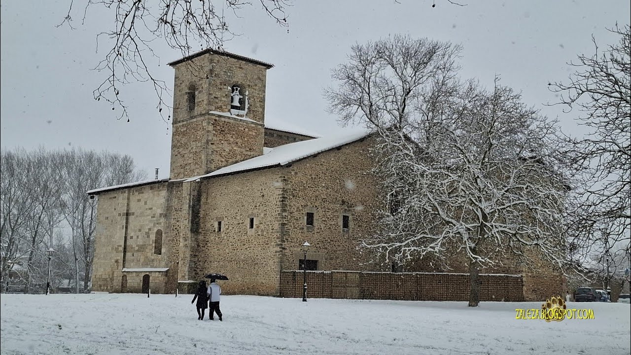 Basílica de San Prudencio de Armentia bajo la nieve(Vitoria Gasteiz)
