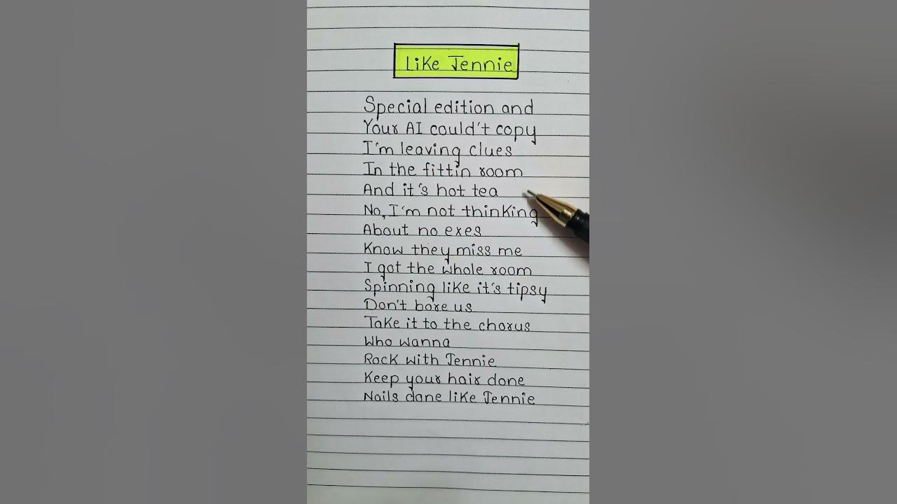 Like Jennie (Lyrics) ~ Jennie ❣️ #lyrics #song