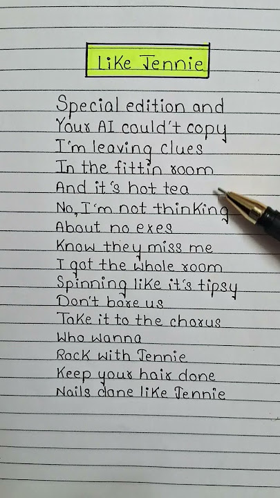 Like Jennie (Lyrics) ~ Jennie ❣️ #lyrics #song