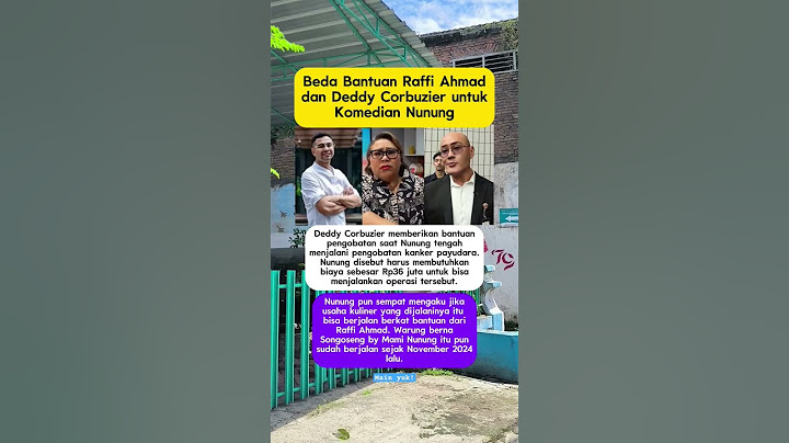 Beda Bantuan Raffi Ahmad dan Deddy Corbuzier ke Nunung #raffiahmad #deddycourbuzier #nunung #gosip