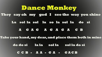 How to play Dance Monkey by Tones and I on Recorder (Tutorial slow )