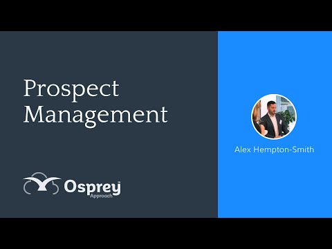 Webinar: Prospect Management