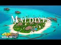 FLYING OVER MALDIVES (4K UHD) Beautiful Nature Scenery with Relaxing Music (4K Video Ultra HD)