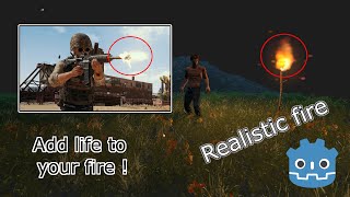 Add realistic fire effect in Godot 3d
