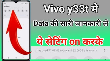 Vivo y33t mein net speed Kaise show Karen | how to show daily data usage in vivo y33t