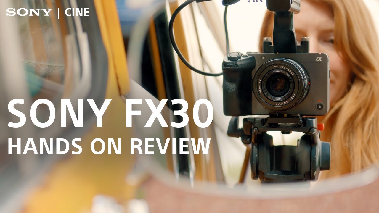  Sony FX30 Digital Cinema Camera (ILME-FX30B) + 4K Monitor + 2  x 64GB SF-G Tough Card + Pro Mic + Bag + 3 x NP-FZ100 Compatible Battery +  LED Light +