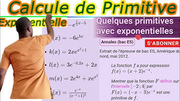 #Primitive_Exponentielle#Exercice_corrigé#Technique_code_Secrets.