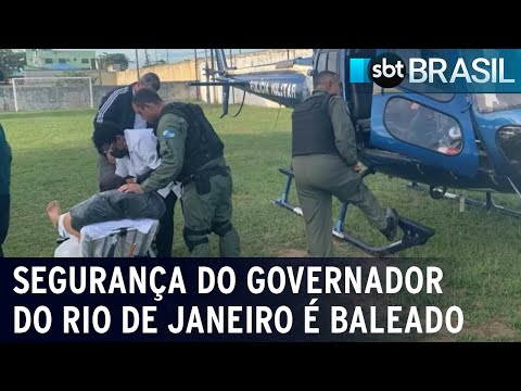 Segurança do governador do Rio de Janeiro é baleado por criminosos | SBT Brasil (15/06/22)
