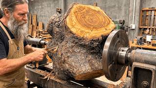 The Magic of Woodturning - Transform a Rough, Ugly of Wood into Masterpiece